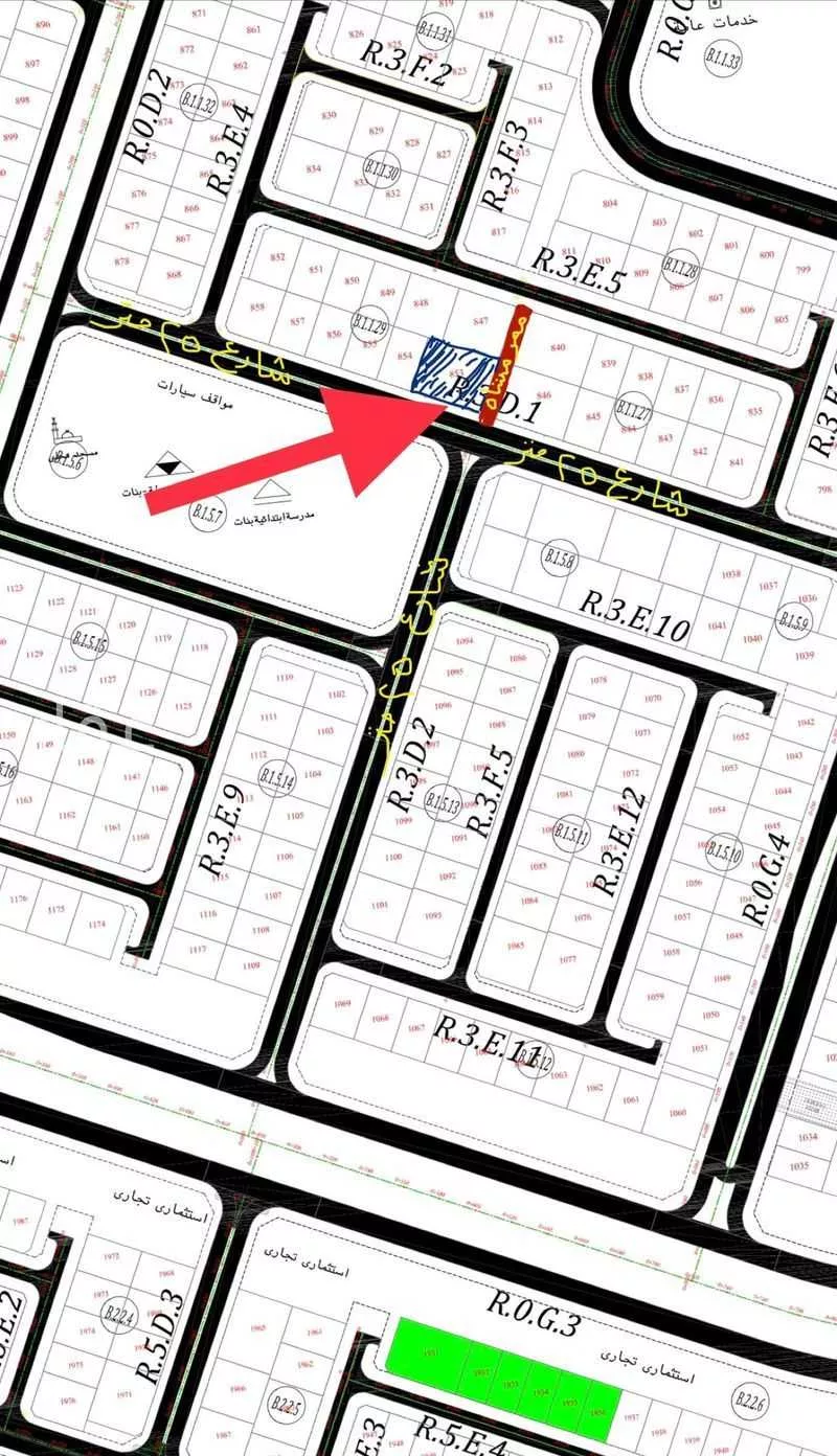 أرض 1172 م² في الملك فهد