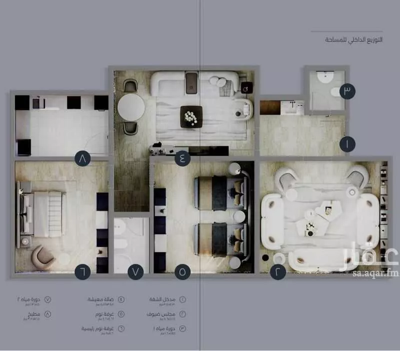 3 bedroom apartment in Al Badiah, Riyadh 5