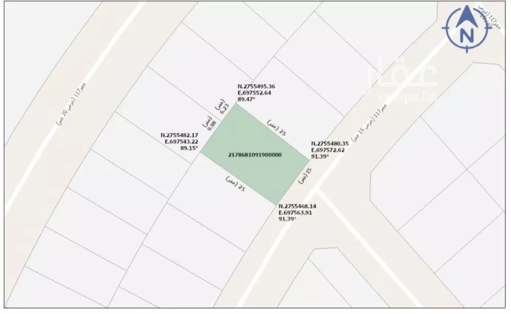 390 sqm land in Al Janadriyah 2