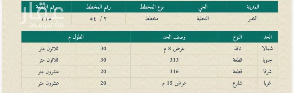 أرض 600 م² في التحلية