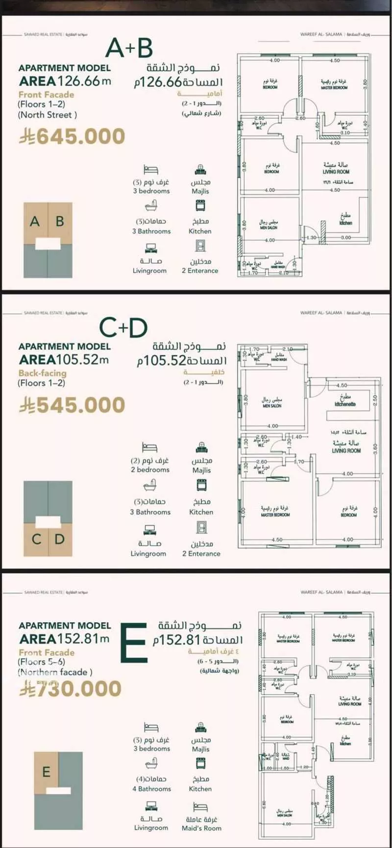 شقة 3 غرف في السلامة 1