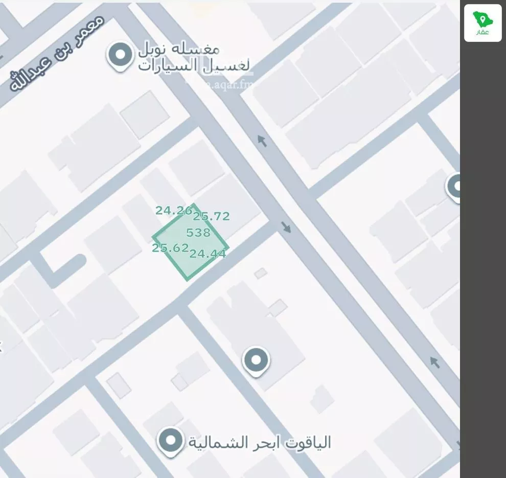 أرض 625 م² في الياقوت 2