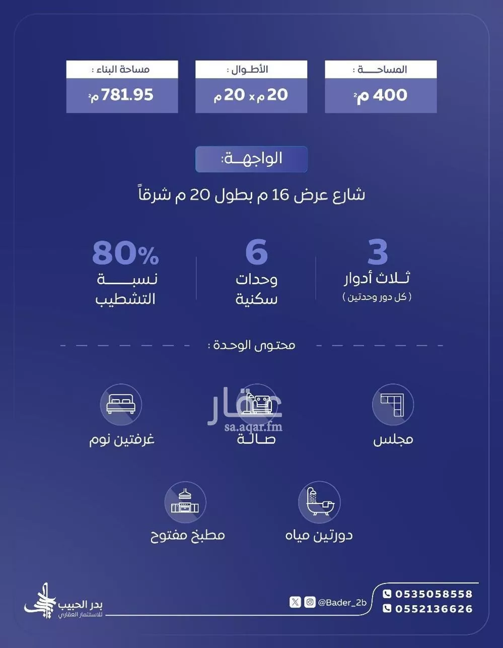 عمارة 400 م² في حثم 2