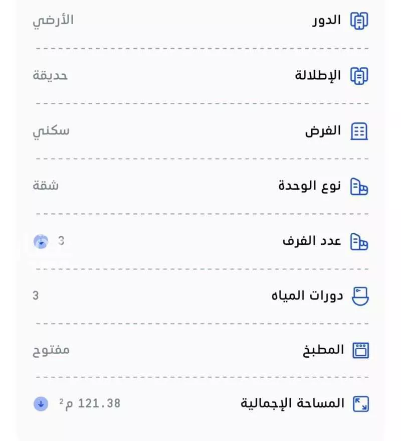 شقة 3 غرف في العارض 2