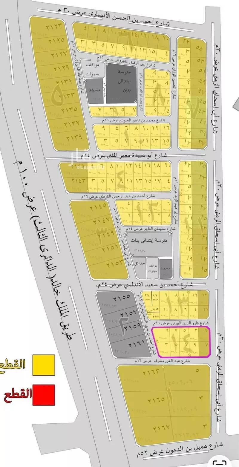 أرض 880 م² في الملك فهد 4