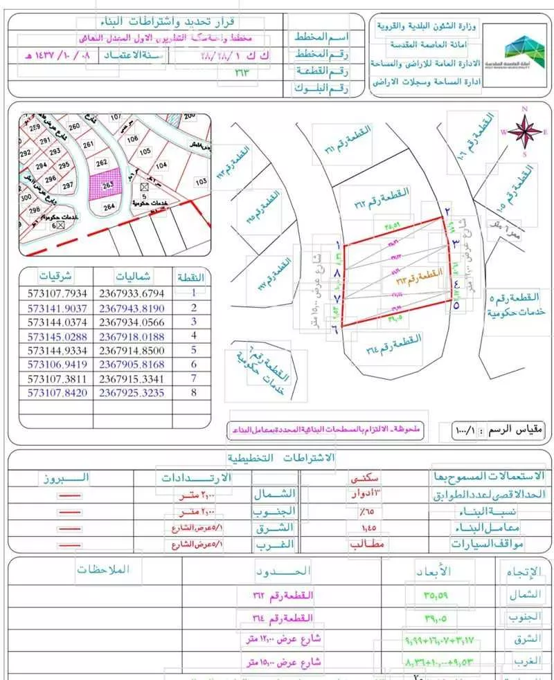 أرض 1049 م² في الحمراء و ام الجود 4