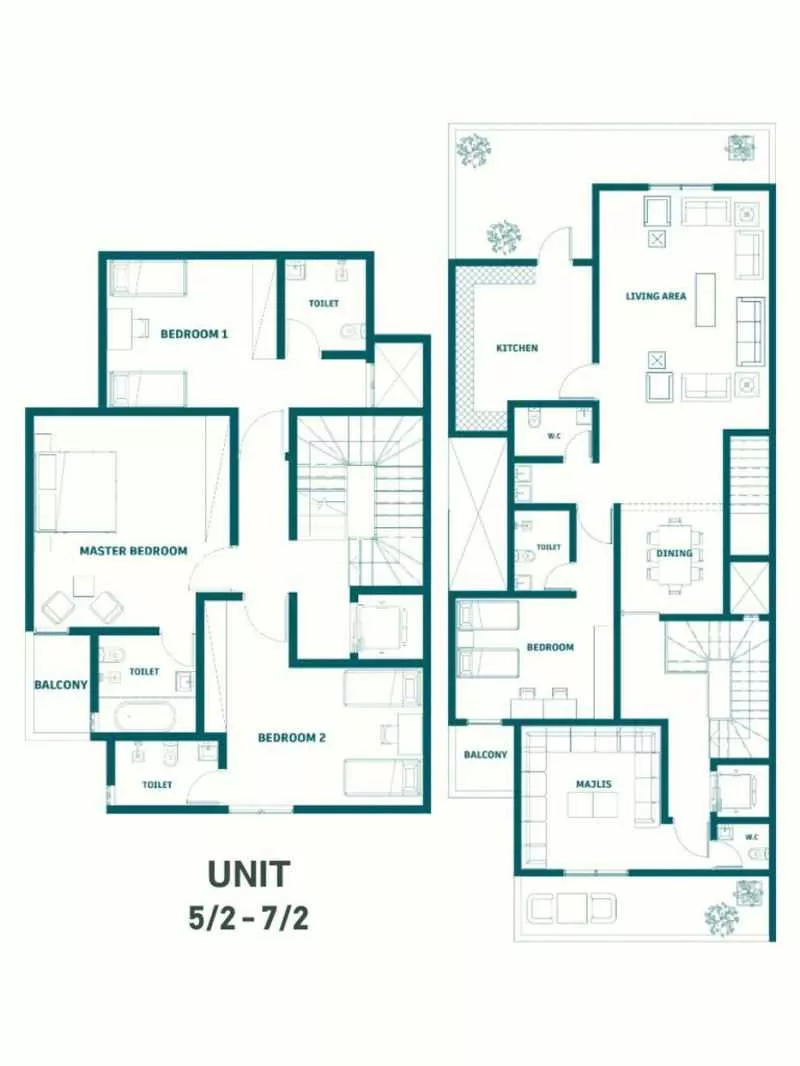 فيلا 5 غرف في النرجس 3