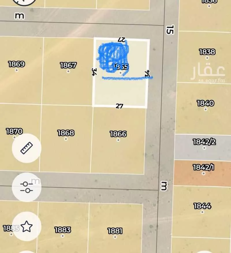 أرض 319 م² في بنبان 2