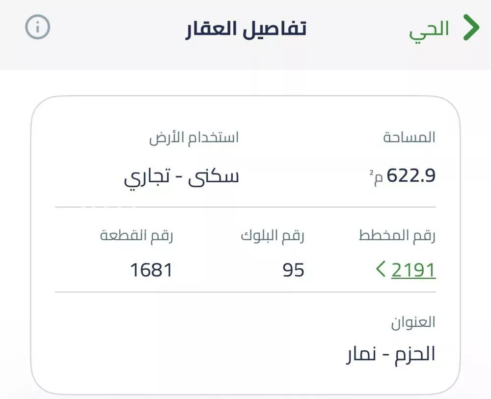 625 sqm land in Al Hazm 3