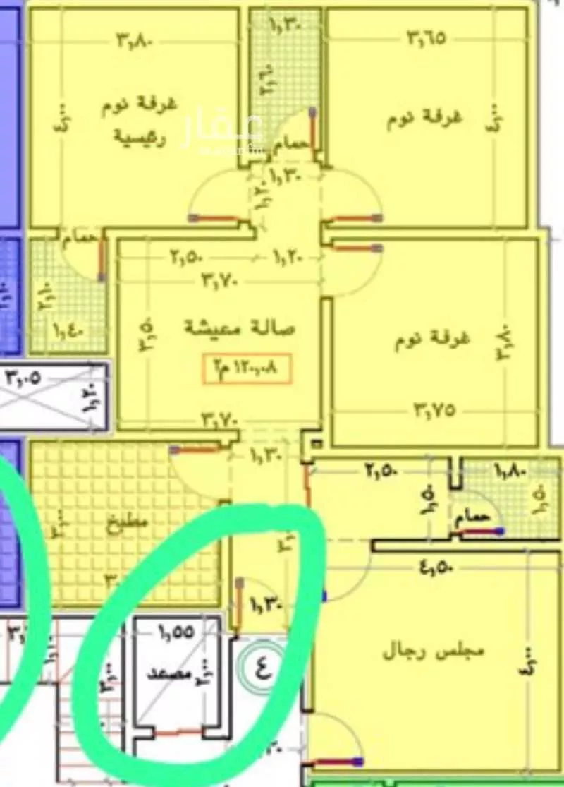 شقة 3 غرف في المنار 4