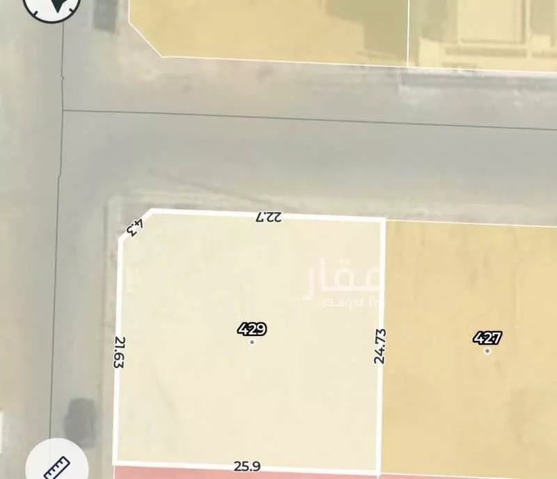 أرض 645 م² في الشراع