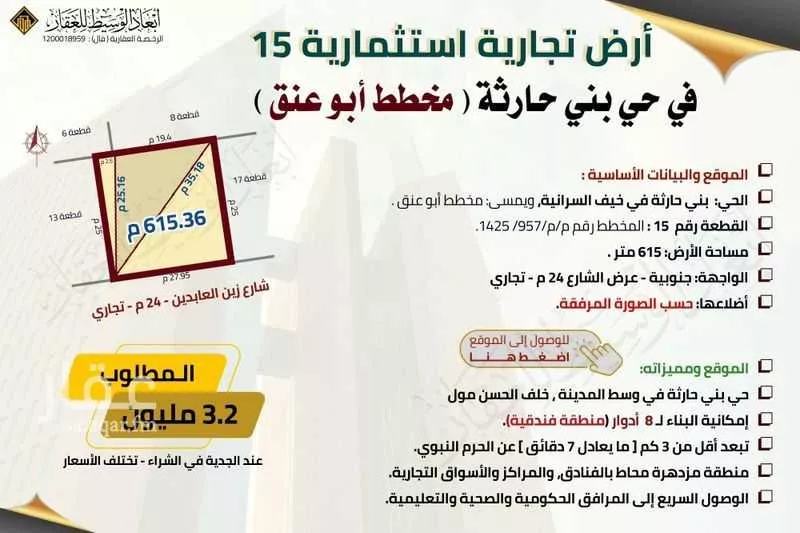 land in Bani Harithah, Madinah 6