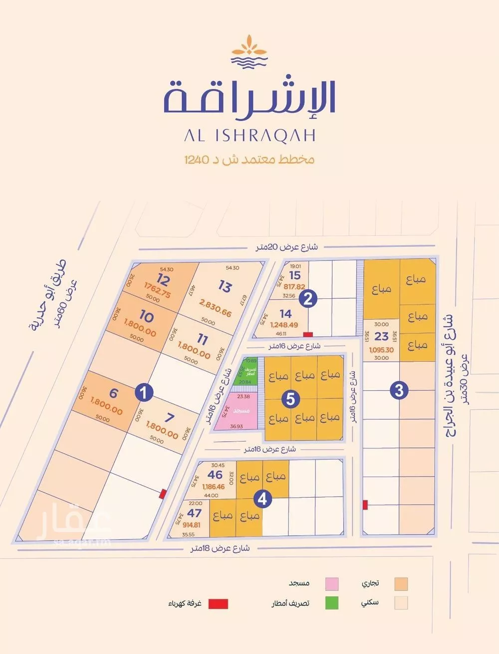 أرض 1800 م² في المنار