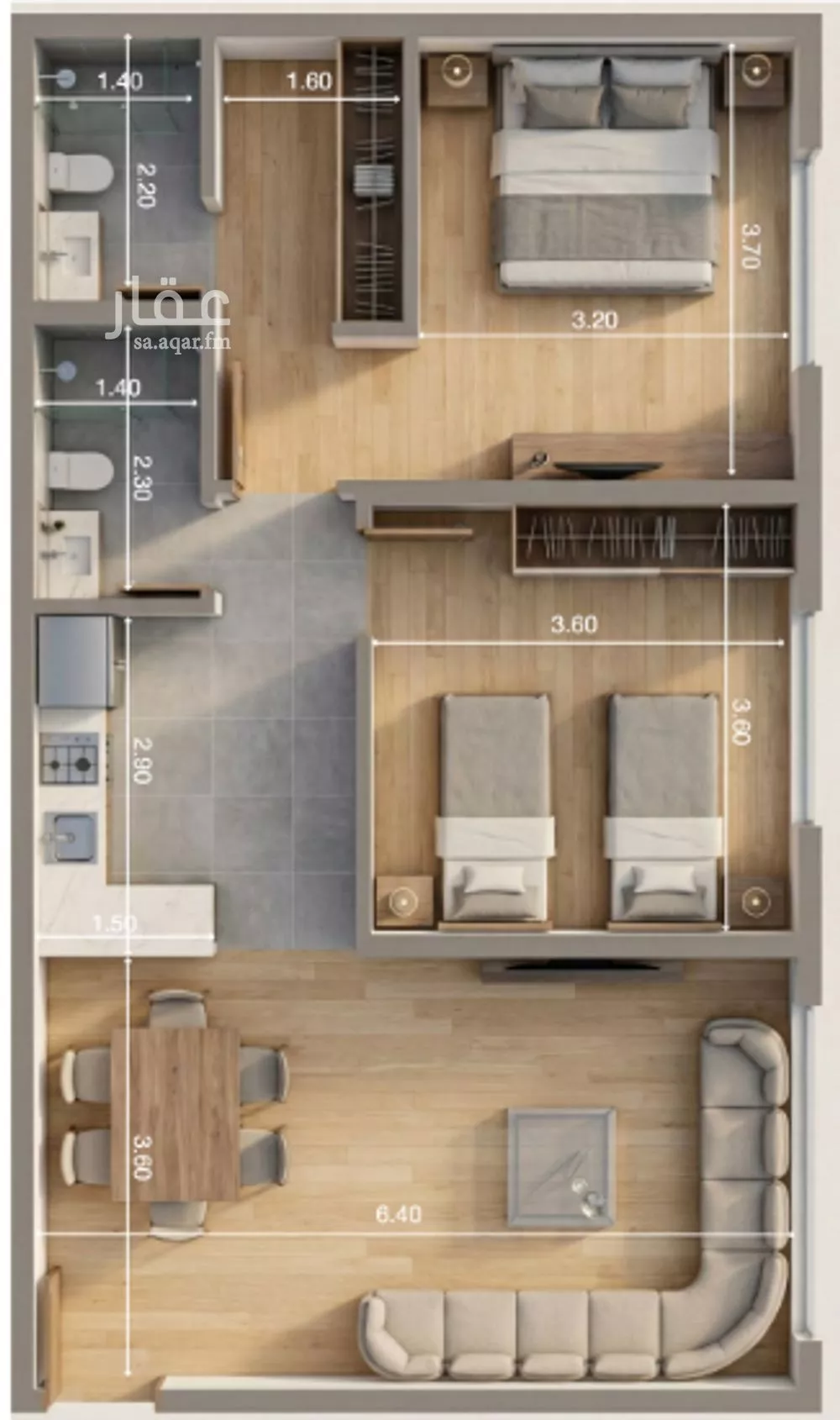 2 bedroom apartment in Mudhainib, Madinah 13