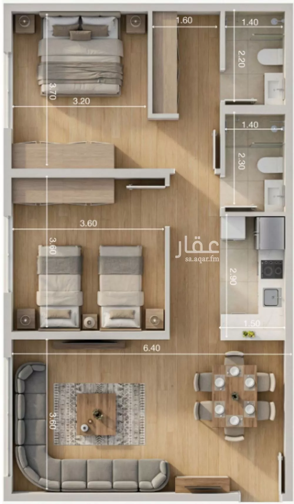 2 bedroom apartment in Mudhainib, Madinah 15