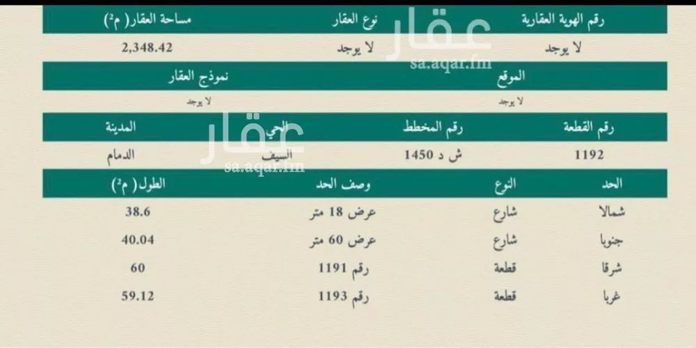 أرض 2348 م² في السيف 3