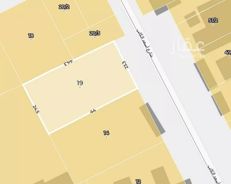 أرض 1125 م² في النخيل 2