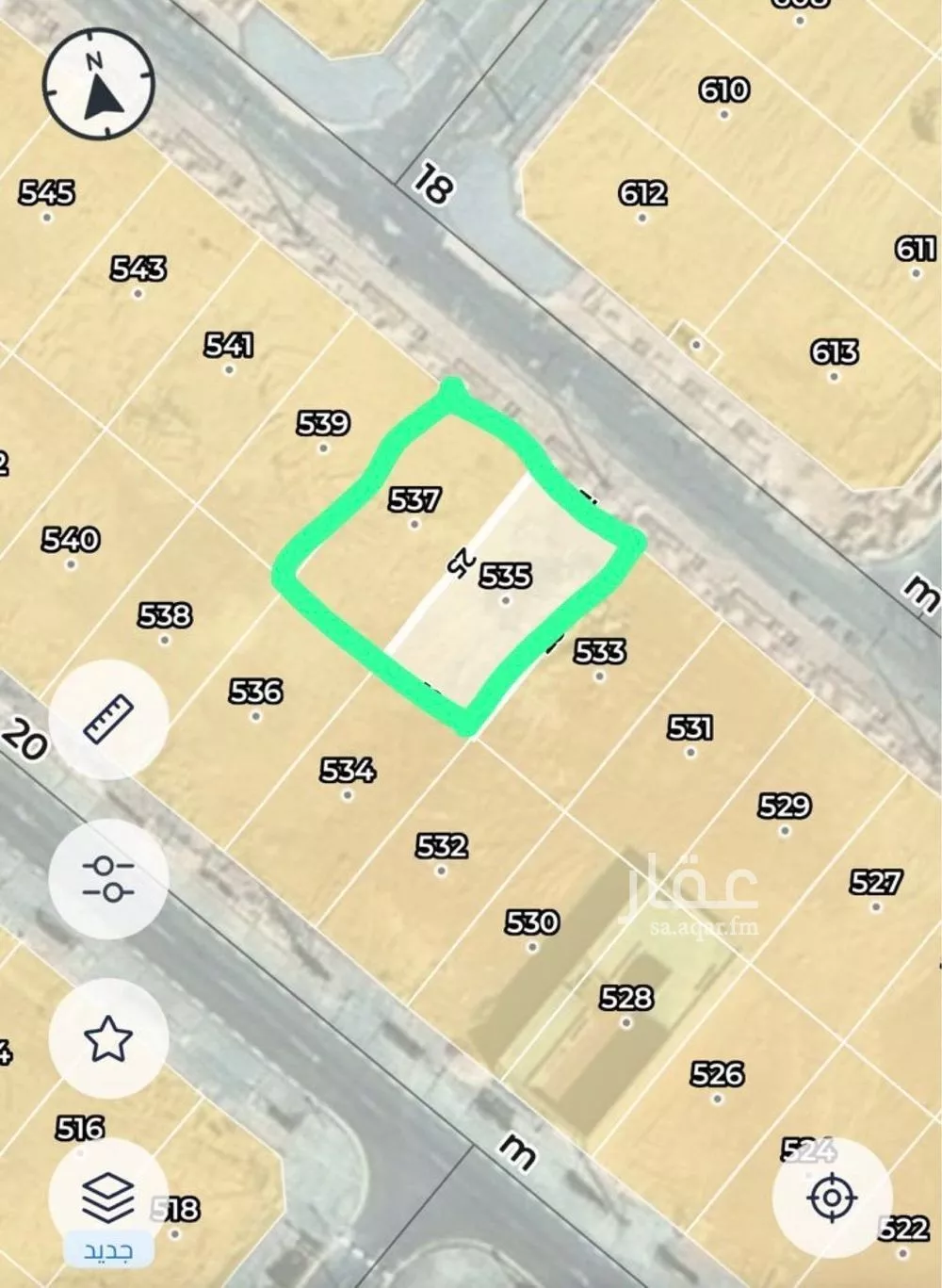 أرض 300 م² في الشرق 2