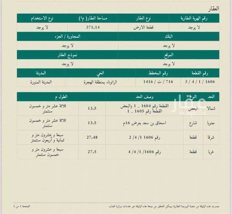 أرض 586 م² في الرانوناء 4