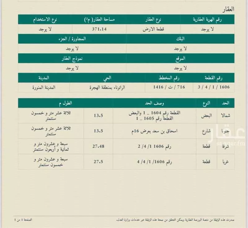 أرض 403 م² في الرانوناء 4