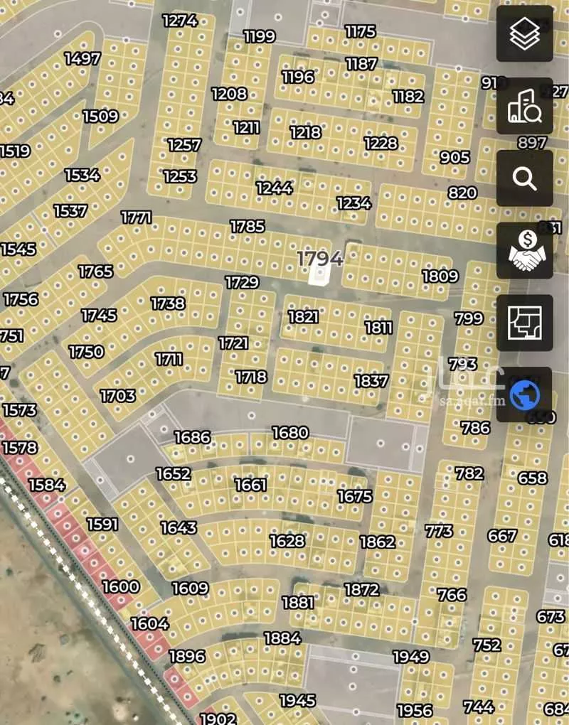 أرض 887 م² في الزمرد 1