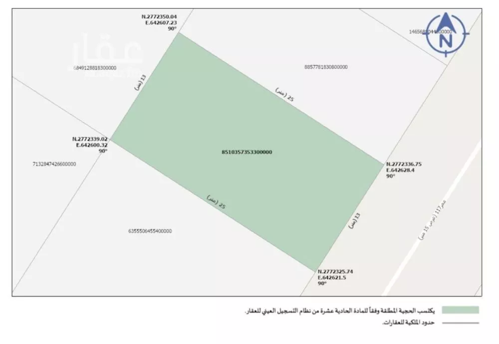 أرض 325 م² في بنبان 2