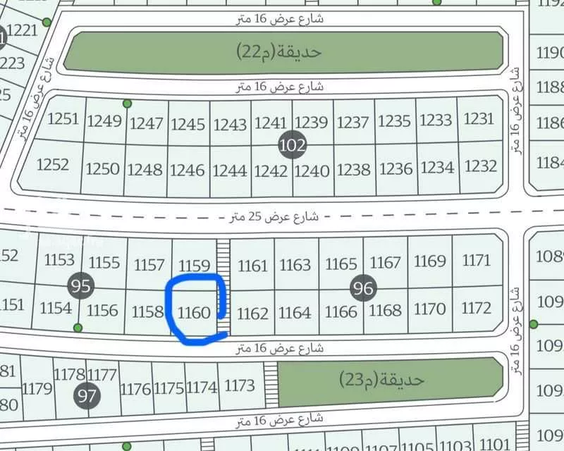 أرض 768 م² في الشعلة