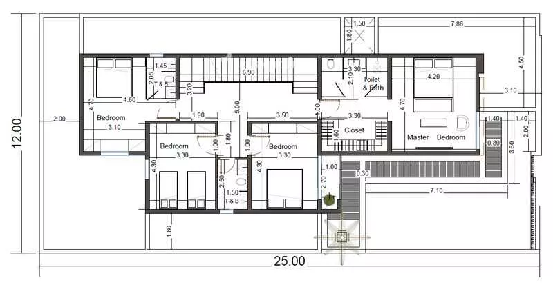 فيلا 4 غرف في الجنادرية 2