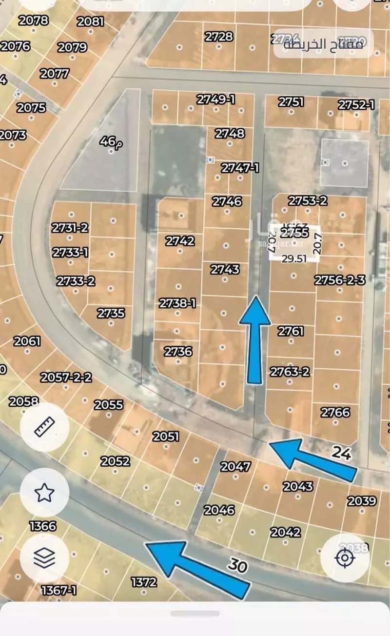 أرض 609 م² في المطار 2