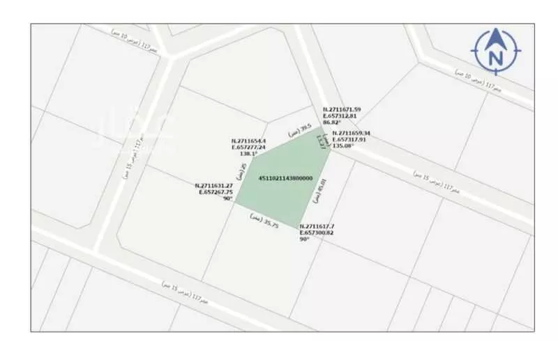 أرض 1513 م² في ضاحية نمار 2