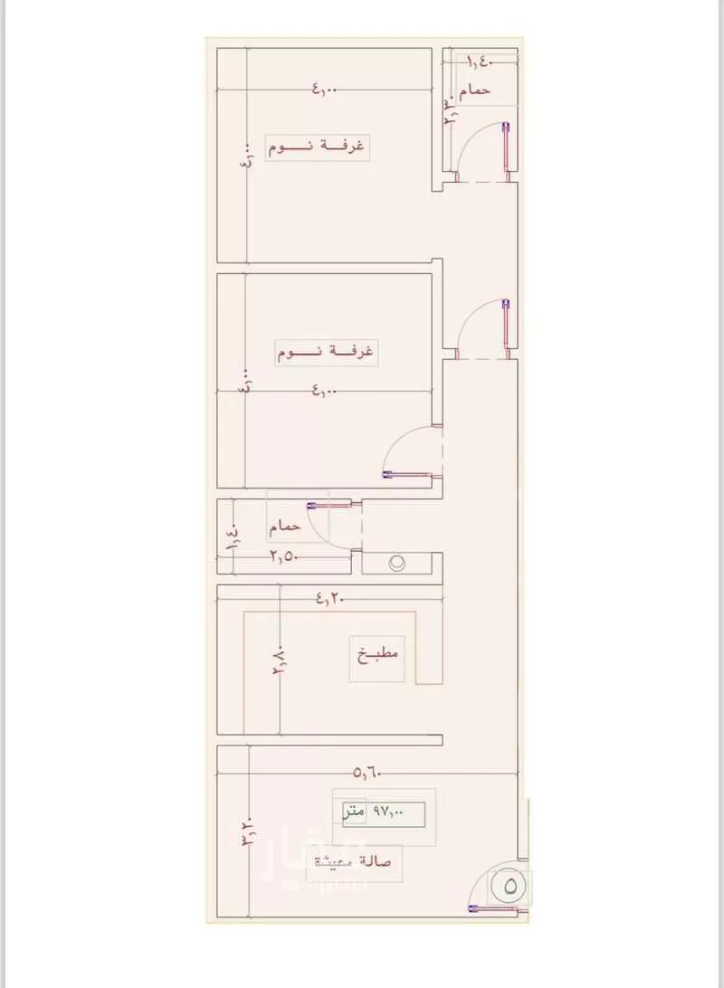 شقة 2 غرف في النزهة 5