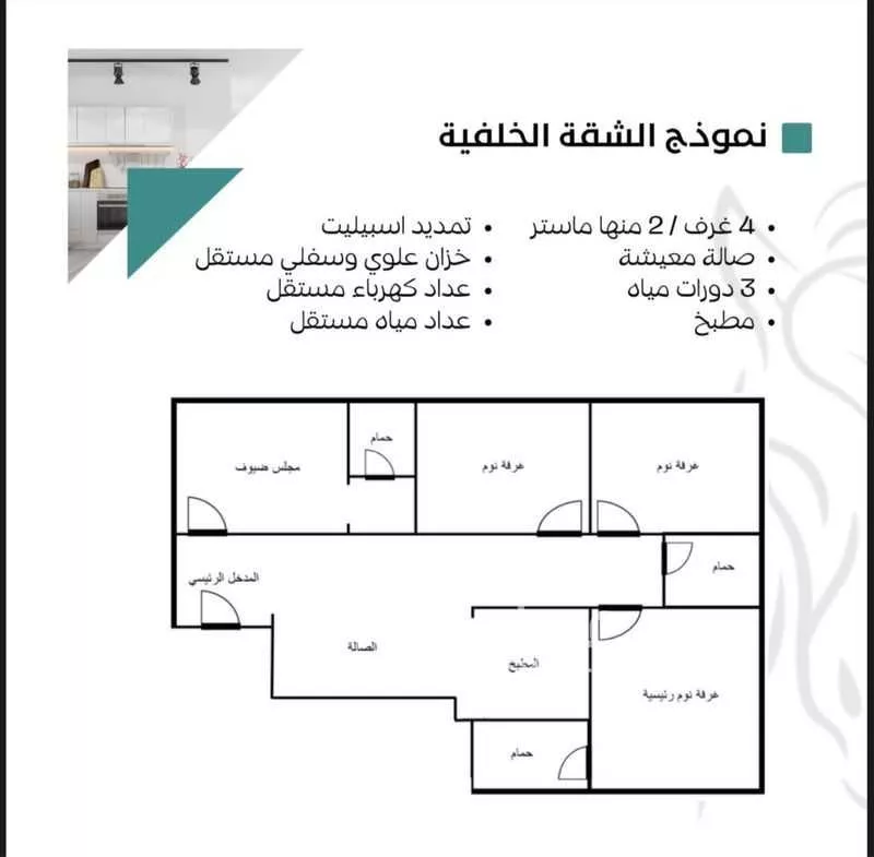 4 bedroom apartment in Al Bawadi, Jeddah 15