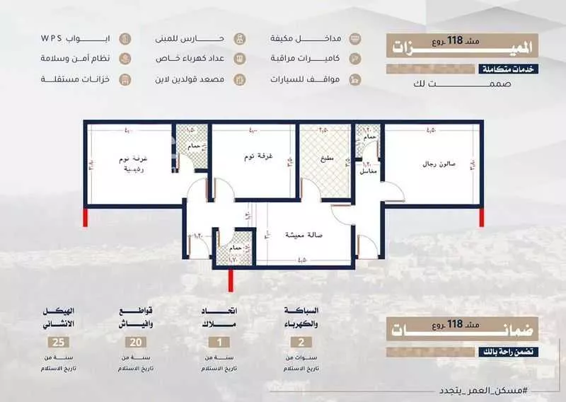 شقة 3 غرف في البوادي 3