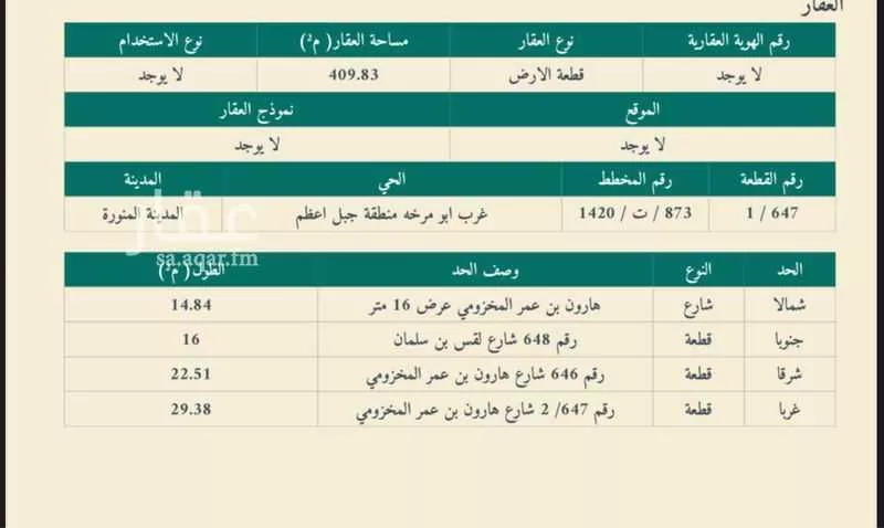 أرض 409 م² في السكة الحديدية 2