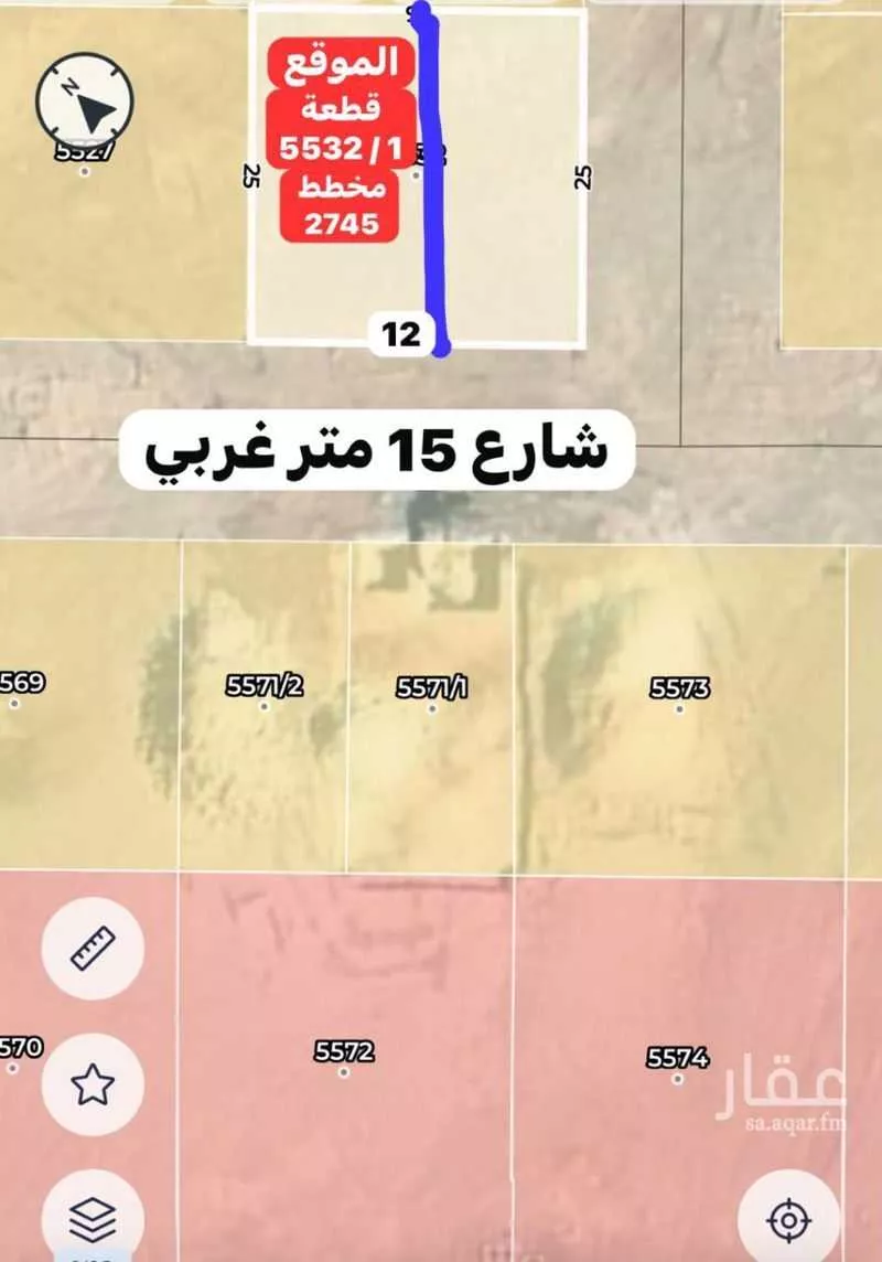 أرض 300 م² في عريض 2