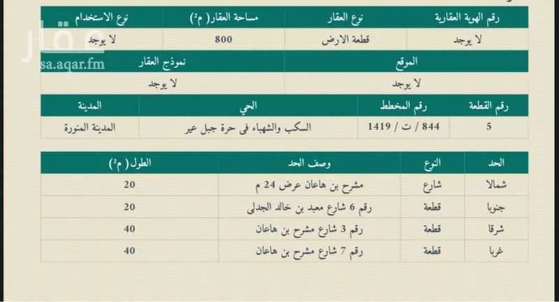 أرض 800 م² في السكب 2