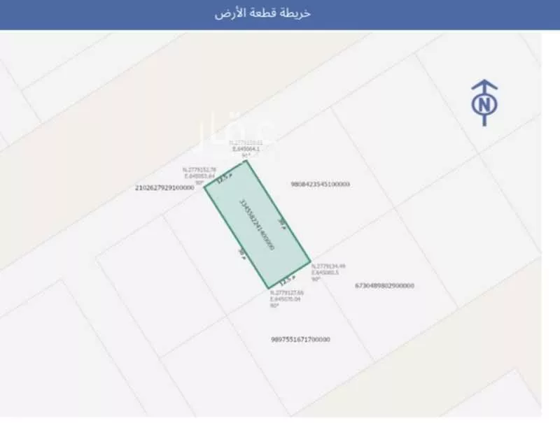 أرض 375 م² في بنبان 2
