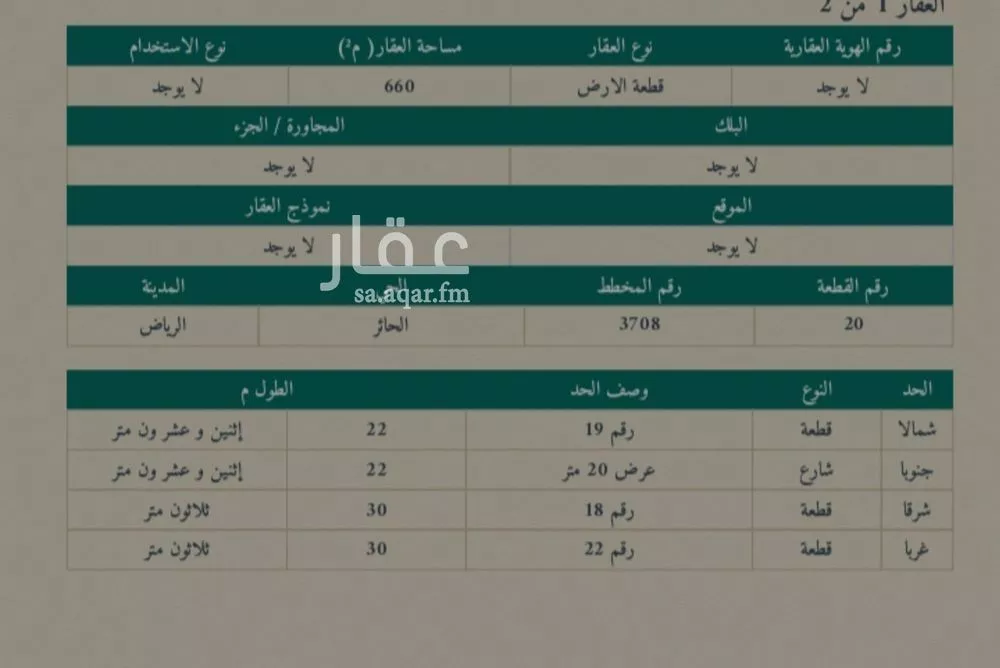 أرض 1320 م² في الحائر 1
