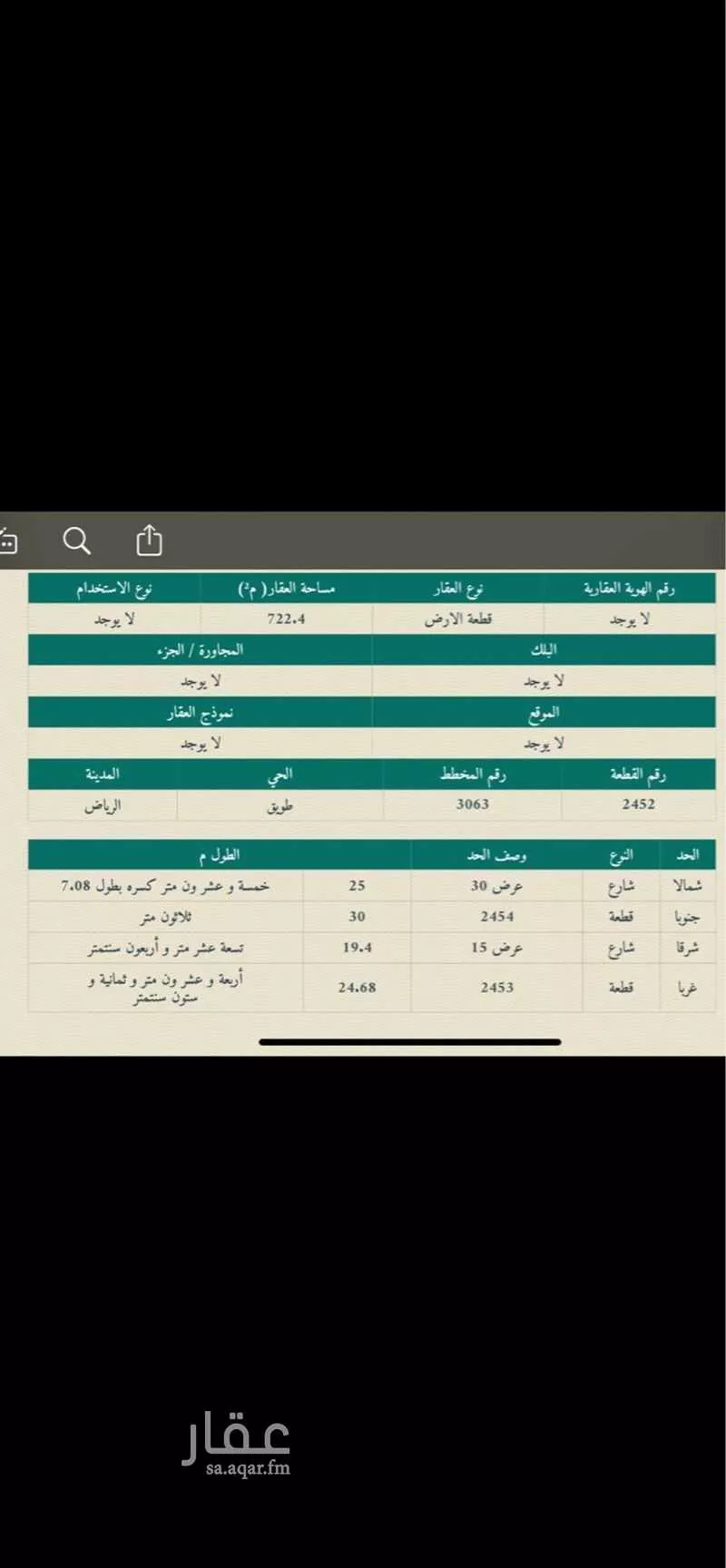 أرض 4568 م² في طويق 4