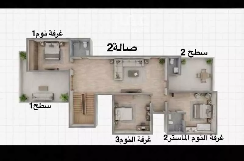 شقة 6 غرف في بدر 4