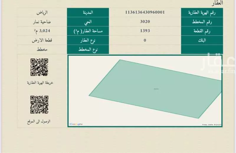 3024 sqm land in Dahiat Namar 2