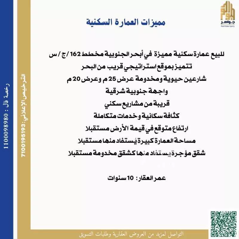 عمارة 743 م² في ابحر الجنوبية 2