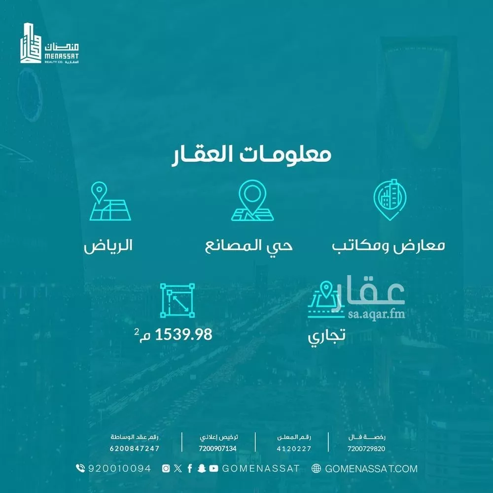 عمارة 1226 م² في المصانع 3