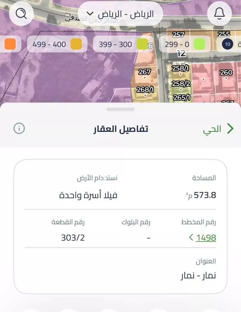 أرض 561 م² في نمار 3