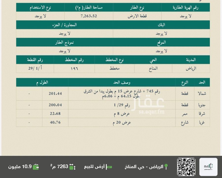 land in Al Manakh, Riyadh 4
