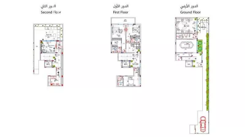 فيلا 3 غرف في الملقا