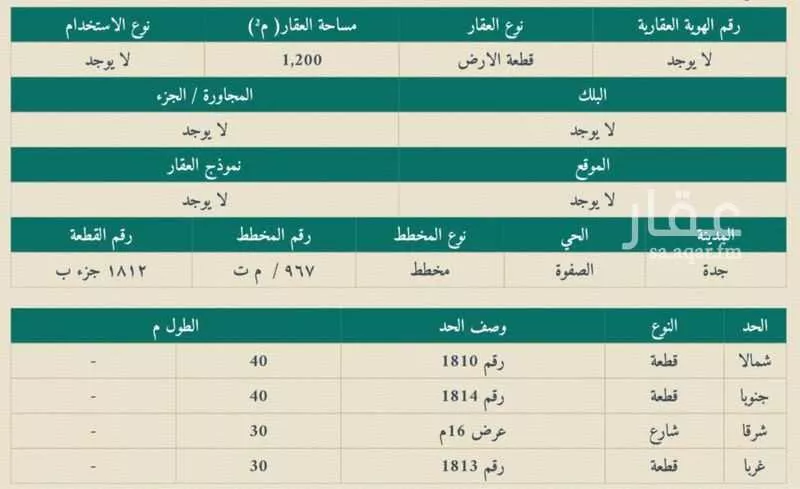 أرض 1200 م² في جدة 3
