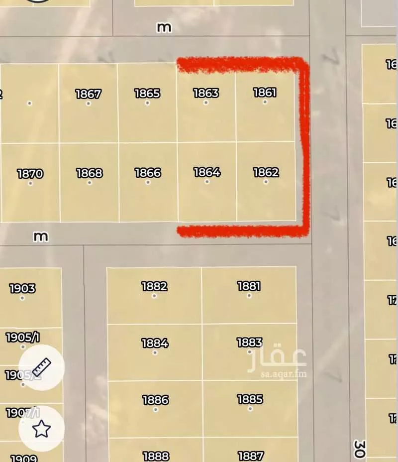 أرض 3640 م² في بنبان 2