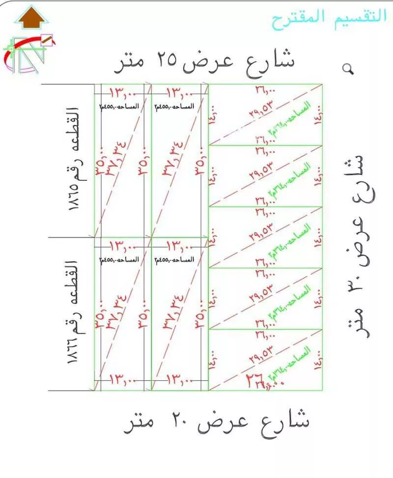أرض 3640 م² في بنبان 3