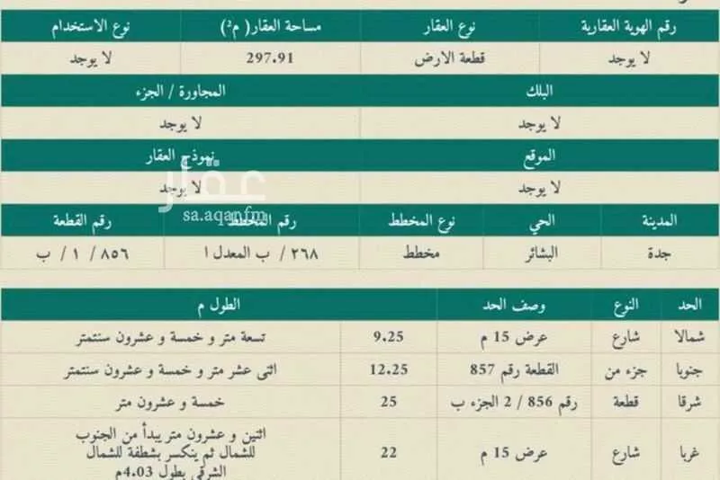 land in Al Bashaer, Jeddah